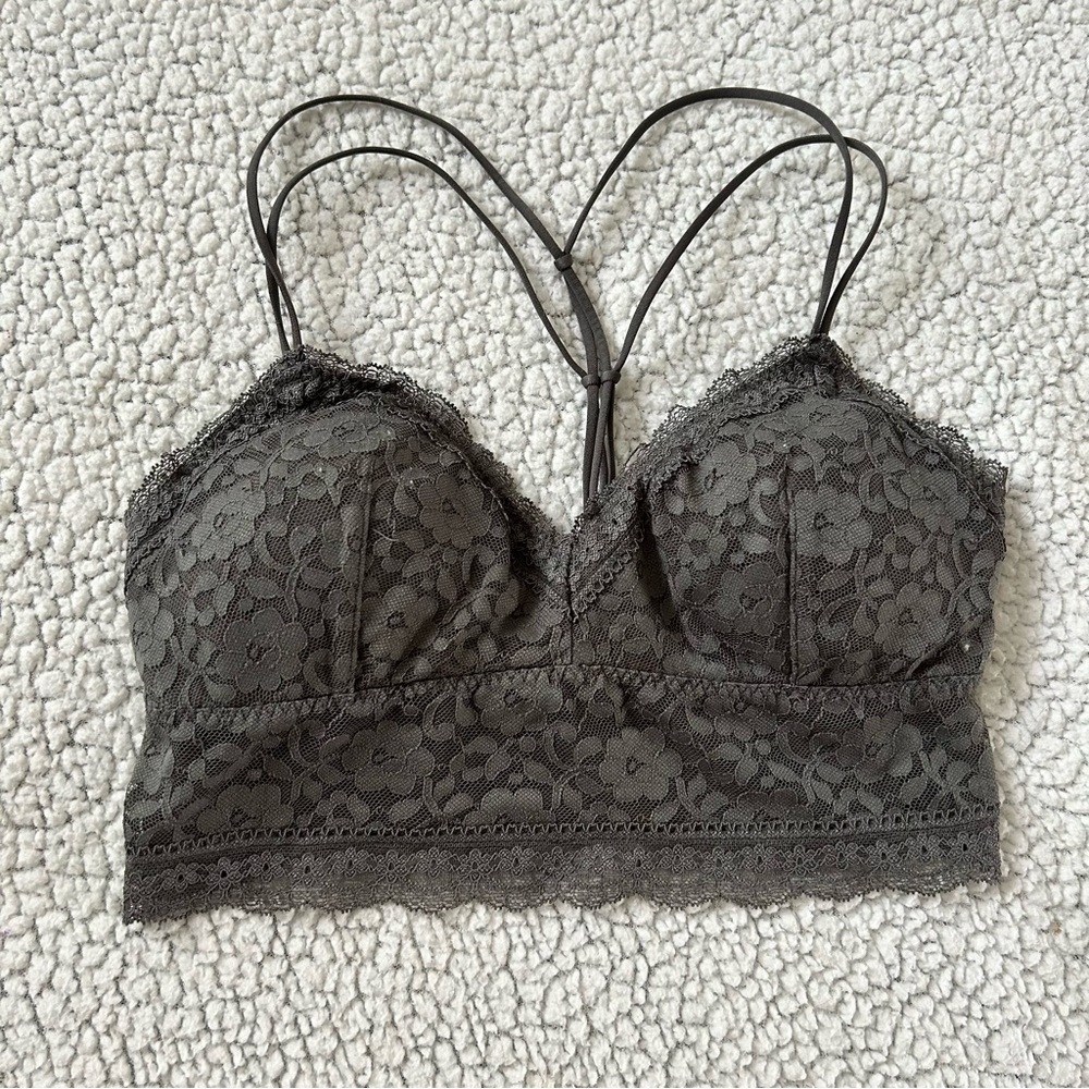 Gilly Hicks Grey Bralette size small Lace